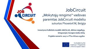 Job Circuit Mokytoj rengimo vadovas paremtas Job Circuit
