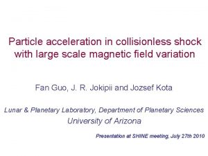 Particle acceleration in collisionless shock with large scale