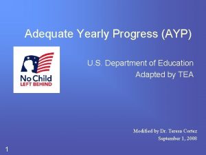 Adequate Yearly Progress AYP U S Department of