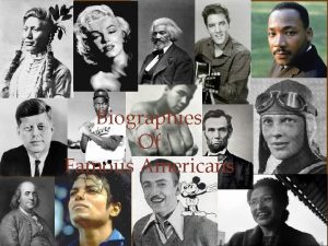 Biographies Of Famous Americans Agenda MVCA Mission and