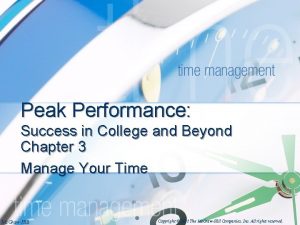 Peak Performance Success in College and Beyond Chapter