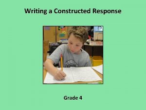 Writing a Constructed Response Grade 4 I MiniLesson