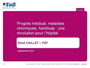 POSMS Progrs mdical maladies chroniques handicap une rvolution