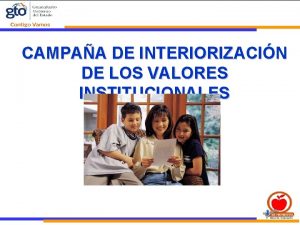DISCIPLINA CAMPAA DE INTERIORIZACIN DE LOS VALORES INSTITUCIONALES