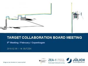 TARGET COLLABORATION BOARD MEETING 8 th Meeting February