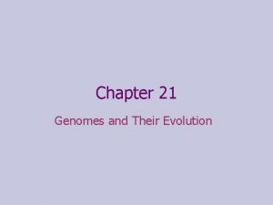 Chapter 21 Genomes and Their Evolution Overview Reading