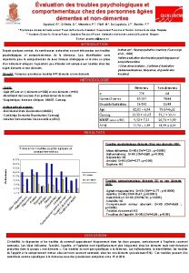 valuation des troubles psychologiques et comportementaux chez des