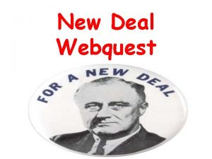 The new deal webquest