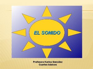 Profesora Karina Gonzlez Cuartos bsicos 7 4 EL