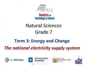 Natural Sciences Grade 7 Term 3 Energy and