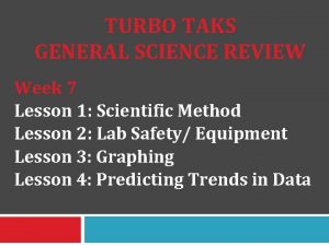 TURBO TAKS GENERAL SCIENCE REVIEW Week 7 Lesson