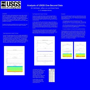 Analysis of USGS OneSecond Data Bill Worthington Jeffrey