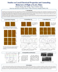 Studies on Local Electrical Properties and Annealing Behaviors