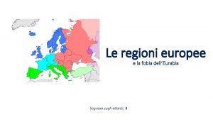 Le regioni europee e la fobia dellEurabia Sognare