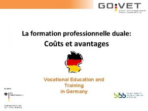 La formation professionnelle duale Cots et avantages Vocational