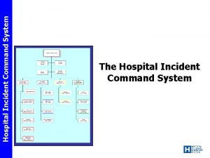 Hospital Incident Command System The Hospital Incident Command