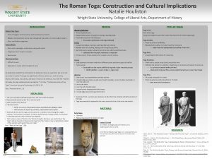 The Roman Toga Construction and Cultural Implications Natalie
