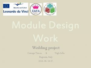 Module Design Work Wedding project Czinege Timea Vegh