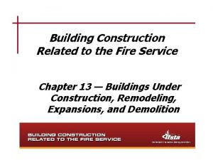 Building Construction Related to the Fire Service Chapter