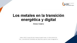 Los metales en la transicin energtica y digital