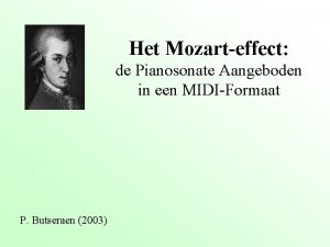 Het Mozarteffect de Pianosonate Aangeboden in een MIDIFormaat