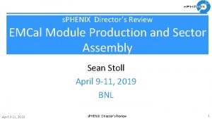 s PHENIX Directors Review EMCal Module Production and