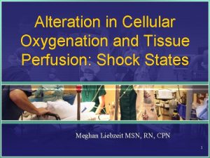 Alteration in Cellular Oxygenation and Tissue Perfusion Shock