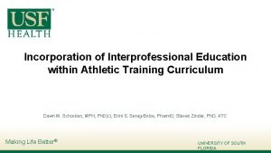 Incorporation of Interprofessional Education within Athletic Training Curriculum