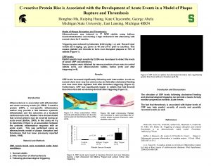 Creactive Protein Rise is Associated with the Development