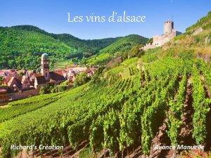 Les vins dalsace Richards Cration Avance Manuelle Les