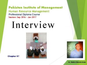 Pakistan Institute of Management Human Resource Management Professional