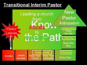 Transitional Interim Pastor Leading a church from Pastor