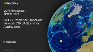 MDPI Atmosphere Special Issue GCOS Reference UpperAir Network