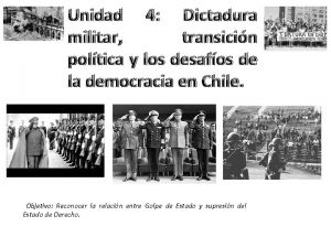 Unidad 4 Dictadura militar transicin poltica y los