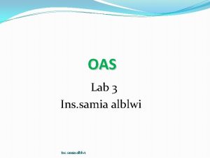 OAS Lab 3 Ins samia alblwi Functions Ins