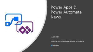 Power Apps Power Automate News Jan 29 2020