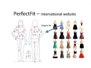 Perfect Fit International website Drag to Fit Idea