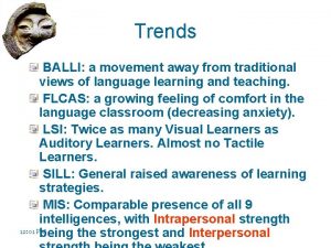 Trends BALLI a movement away from traditional views