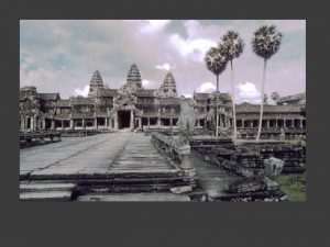 This photograph shows the HinduBuddhist temples at Angkor