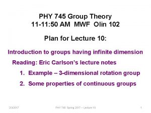 PHY 745 Group Theory 11 11 50 AM