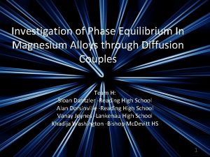 Investigation of Phase Equilibrium In Magnesium Alloys through