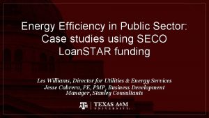 Energy Efficiency in Public Sector Case studies using