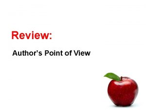 Review Authors Point of View Dialogue and Narration