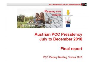 Austrian PCC Presidency July to December 2018 Final