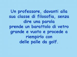 Un professore davanti alla sua classe di filosofia