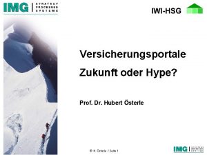 Versicherungsportale Zukunft oder Hype Prof Dr Hubert sterle