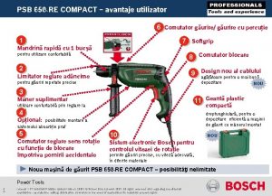 PSB 650 RE COMPACT avantaje utilizator 6 Comutator