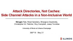 Attack Directories Not Caches Side Channel Attacks in