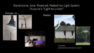 Standalone Solar Powered Pedestrian Light System Titusvilles Light