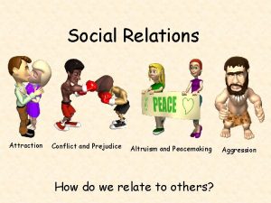 Social Relations Attraction Conflict and Prejudice Altruism and